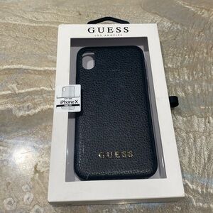 Guess iPhone X Black Hard Case New With Box